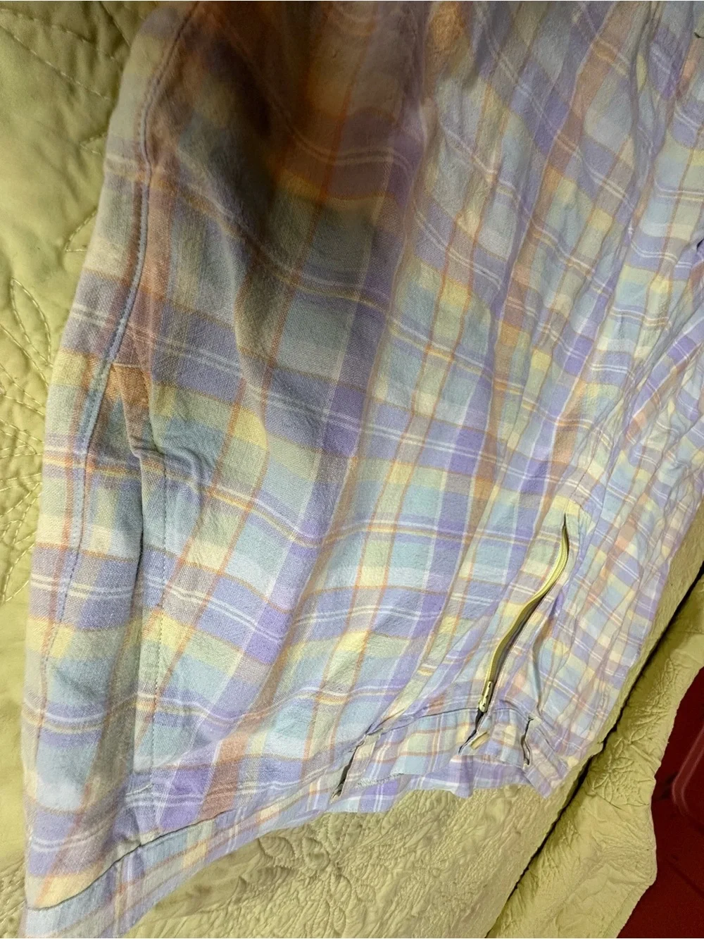 Jones New York Pastel Plaid Women’s Shorts - Lavender, Yellow, Blue